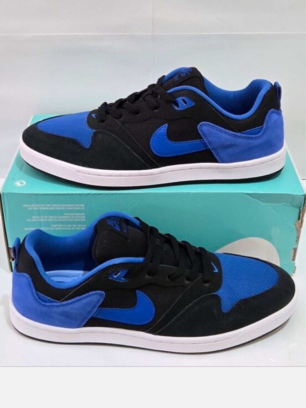 Nike SB Alleyoop Black Royal Blue Skate Shoes Men's 10.5